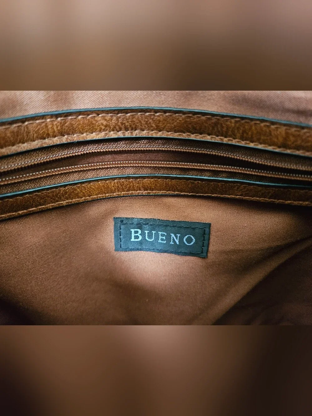 BUENO Sophisticated-Vintage-Preppy Inspired Style Cognac Crossbody/Hand Purse.